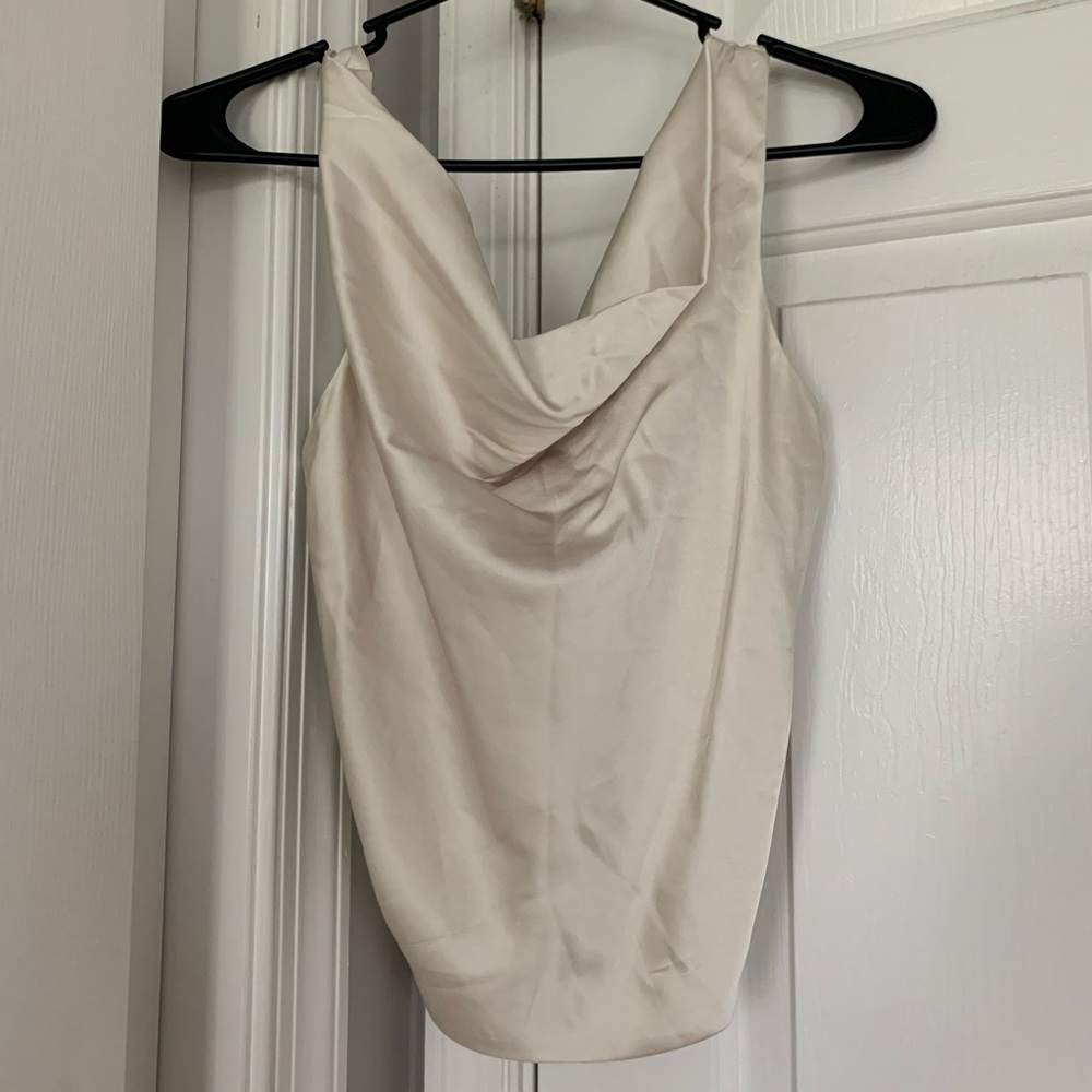 Abercrombie & Fitch Cowl Neck Satin Blouse